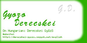 gyozo derecskei business card