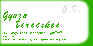 gyozo derecskei business card